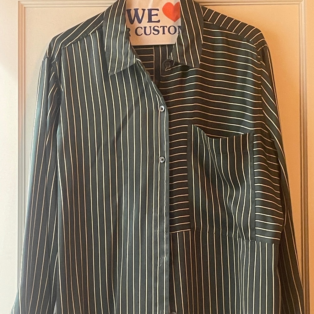 Green silk shirt